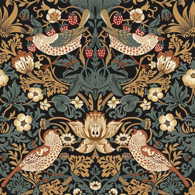 Berry Cathbird Tapestry Gold